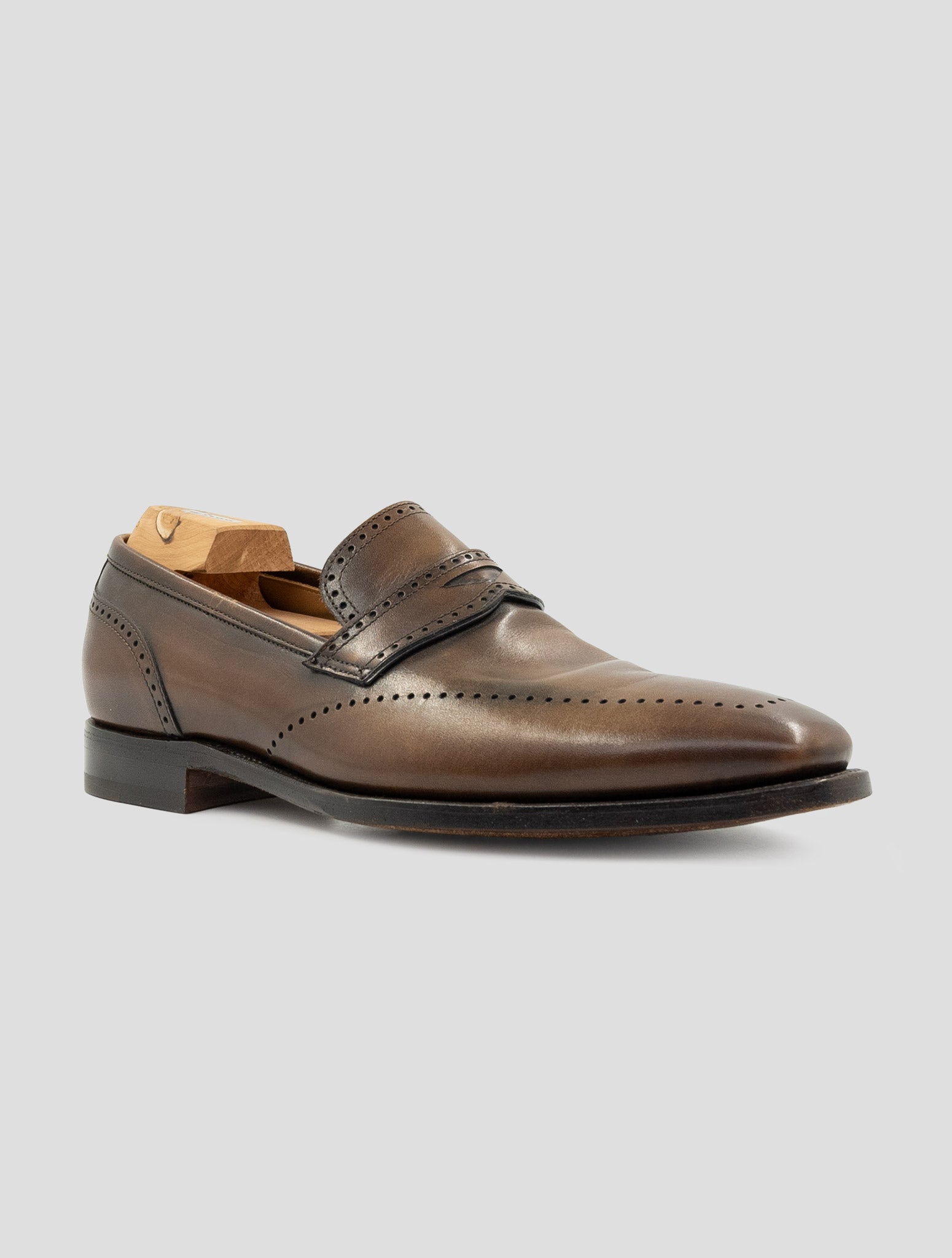 Kiton Brown Leather Dress Shoes