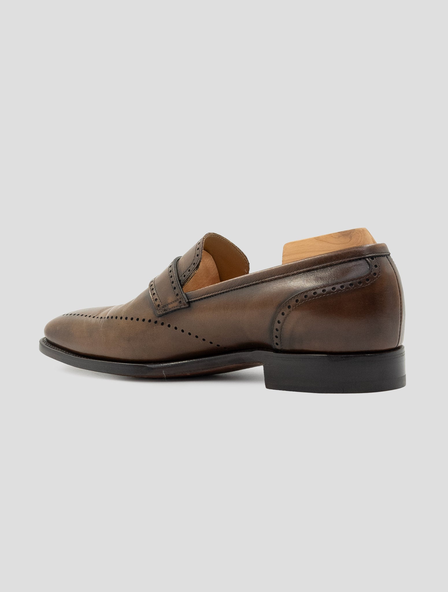 Kiton Brown Leather Dress Shoes