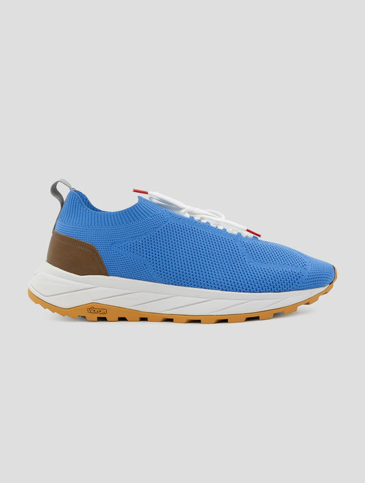 Kiton Light Blue Pl Tpu Wool Sneakers