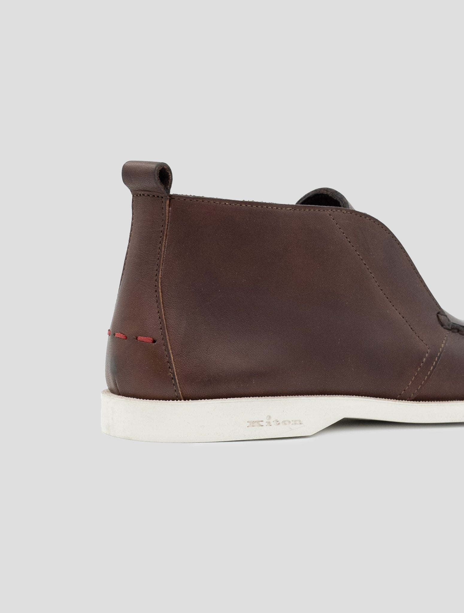 Kiton Brown Leather Sneakers