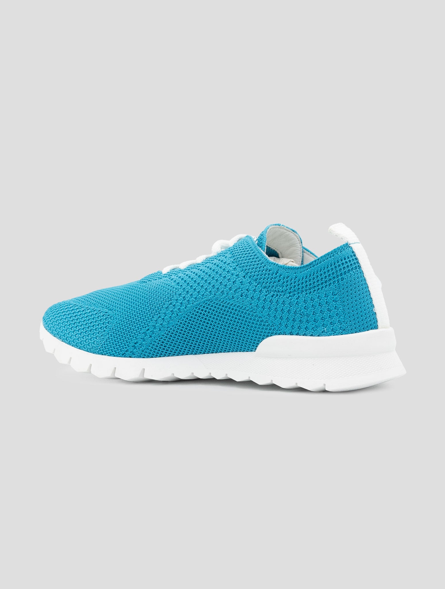 Kiton Light Blue Cotton Ea Sneakers