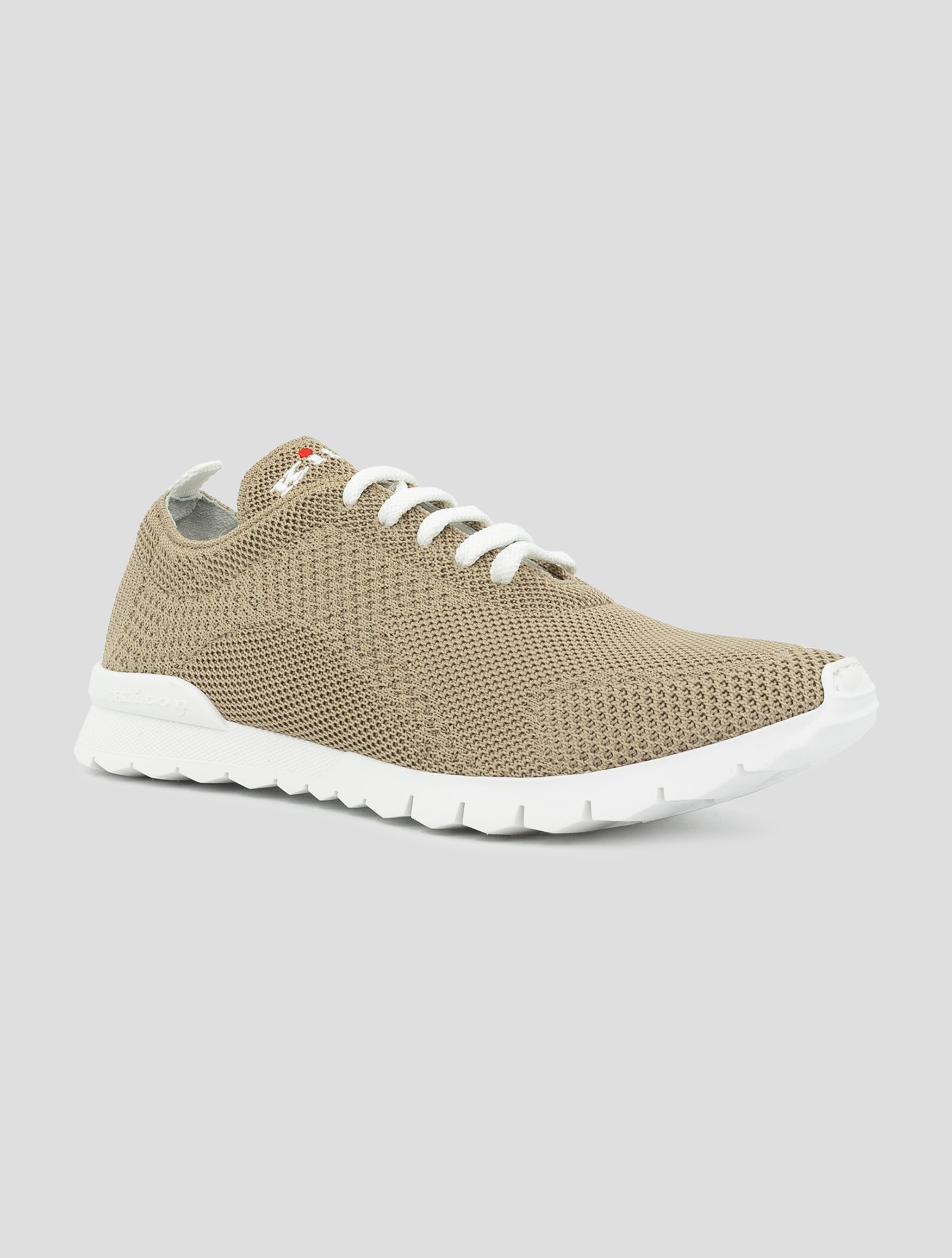 Kiton Beige Cotton Ea Sneakers