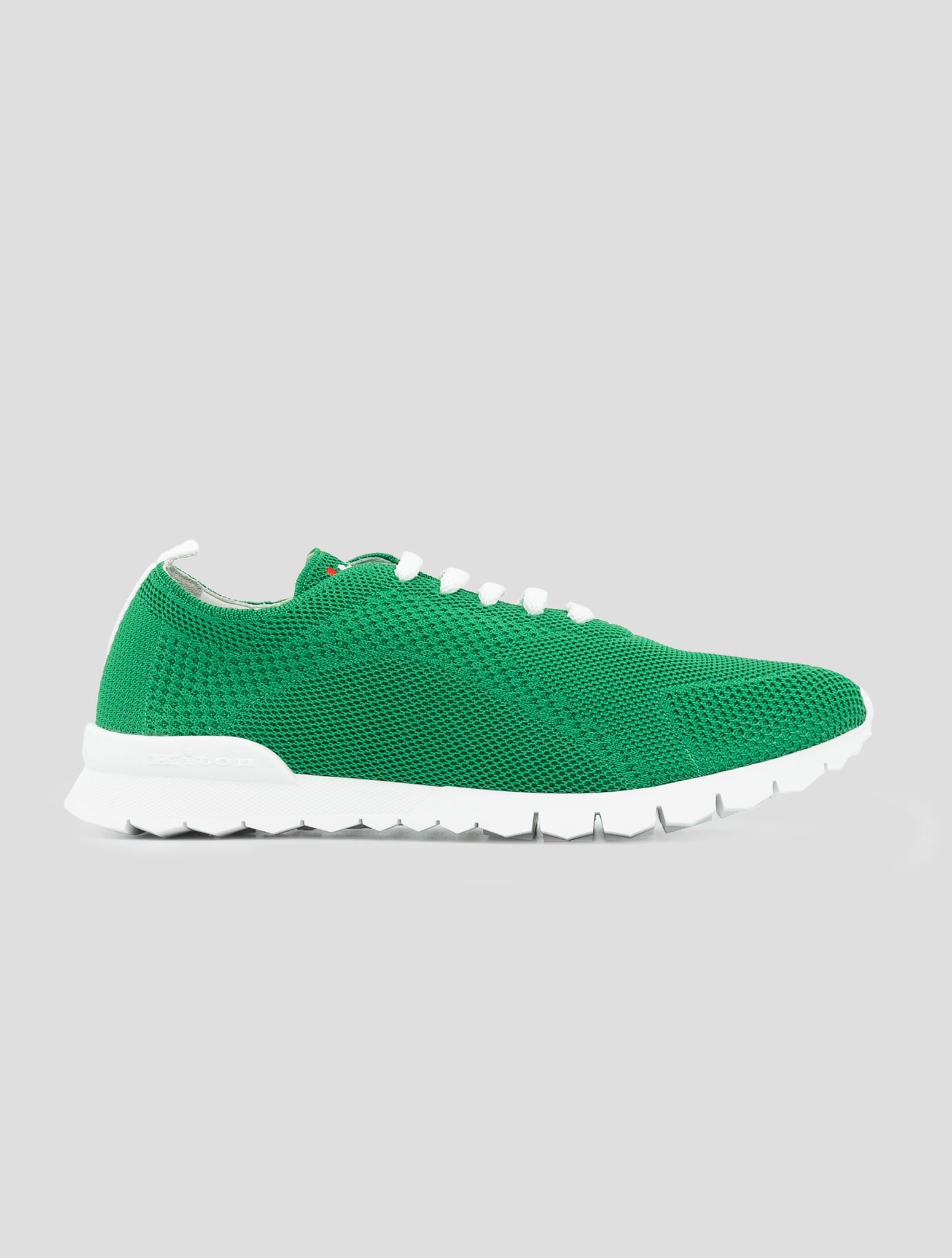 Kiton Green Cotton Ea Sneakers