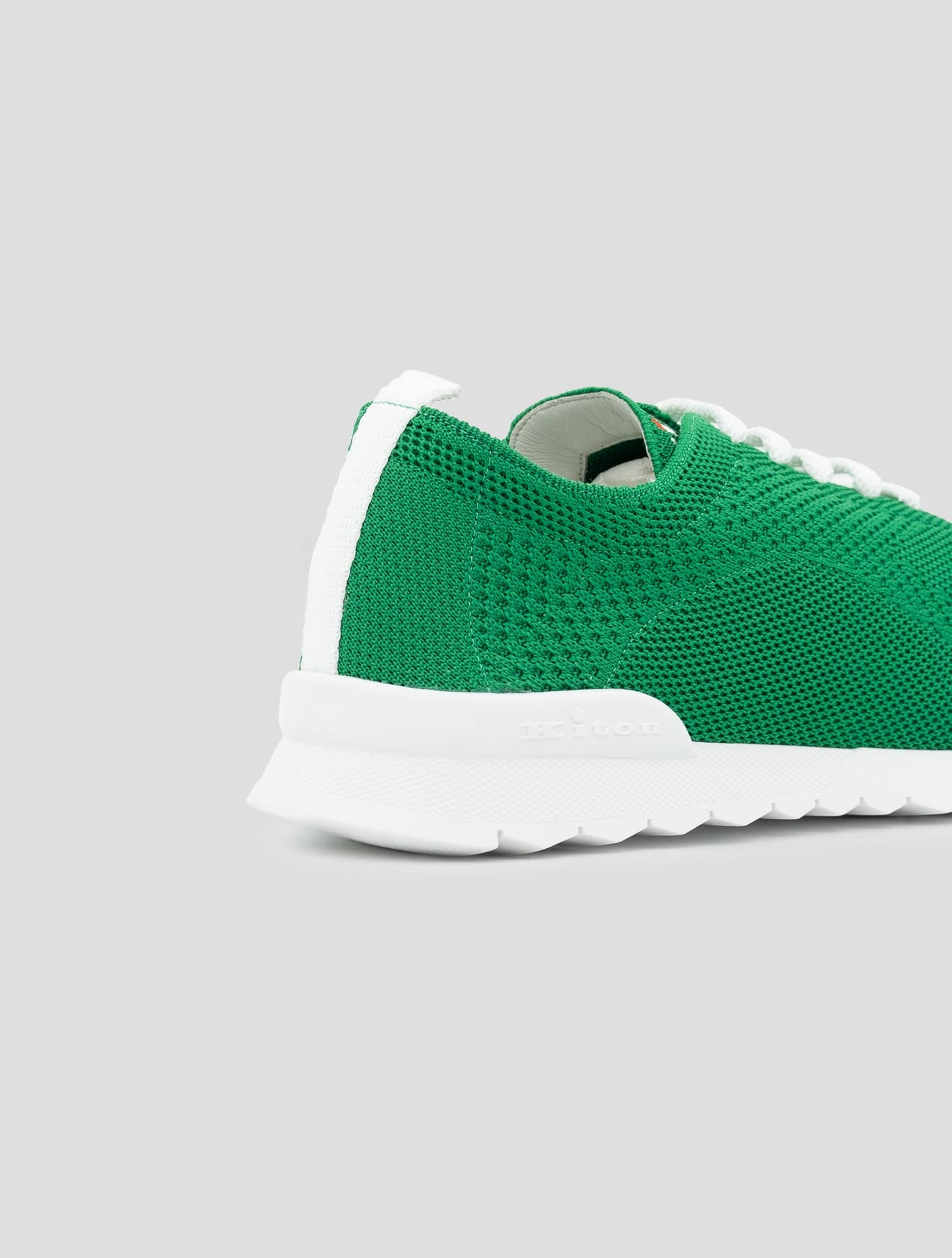 Kiton Green Cotton Ea Sneakers