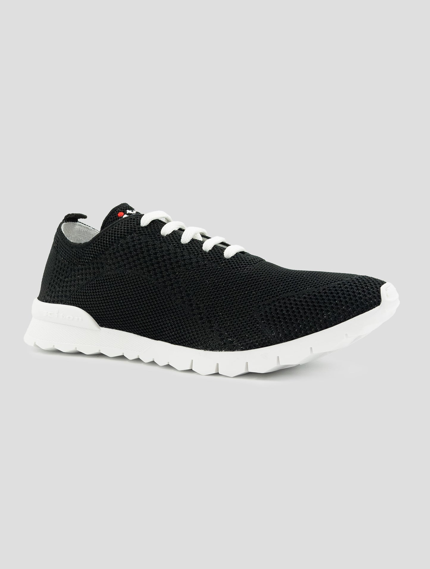 Kiton Black Cotton Ea Sneakers