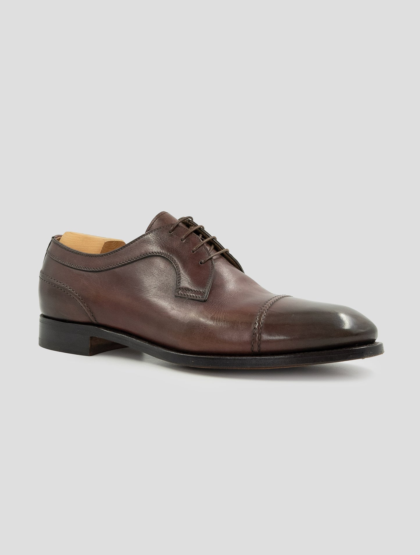 Kiton Brown Leather Dress Shoes