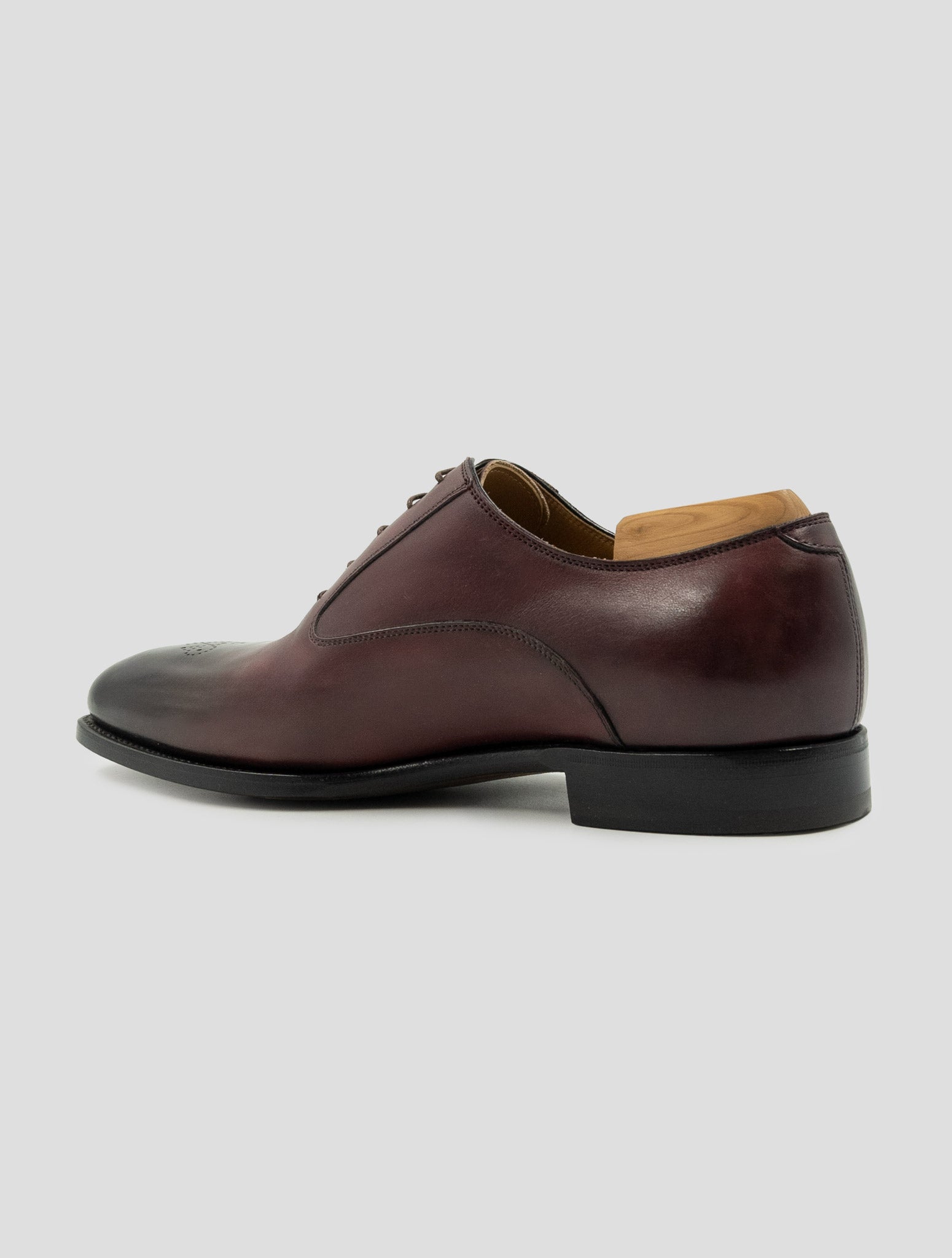 Kiton Burgundy Leather Dress Shoes
