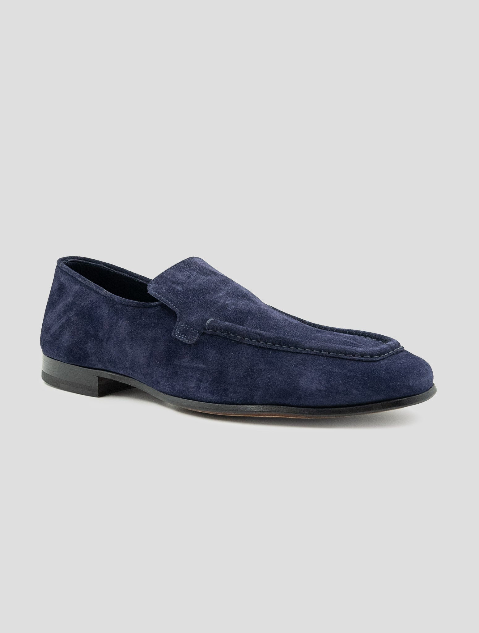 Kiton Blue Leather Loafers