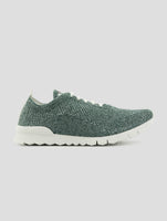 Kiton Green Gray Cotton Ea Sneakers
