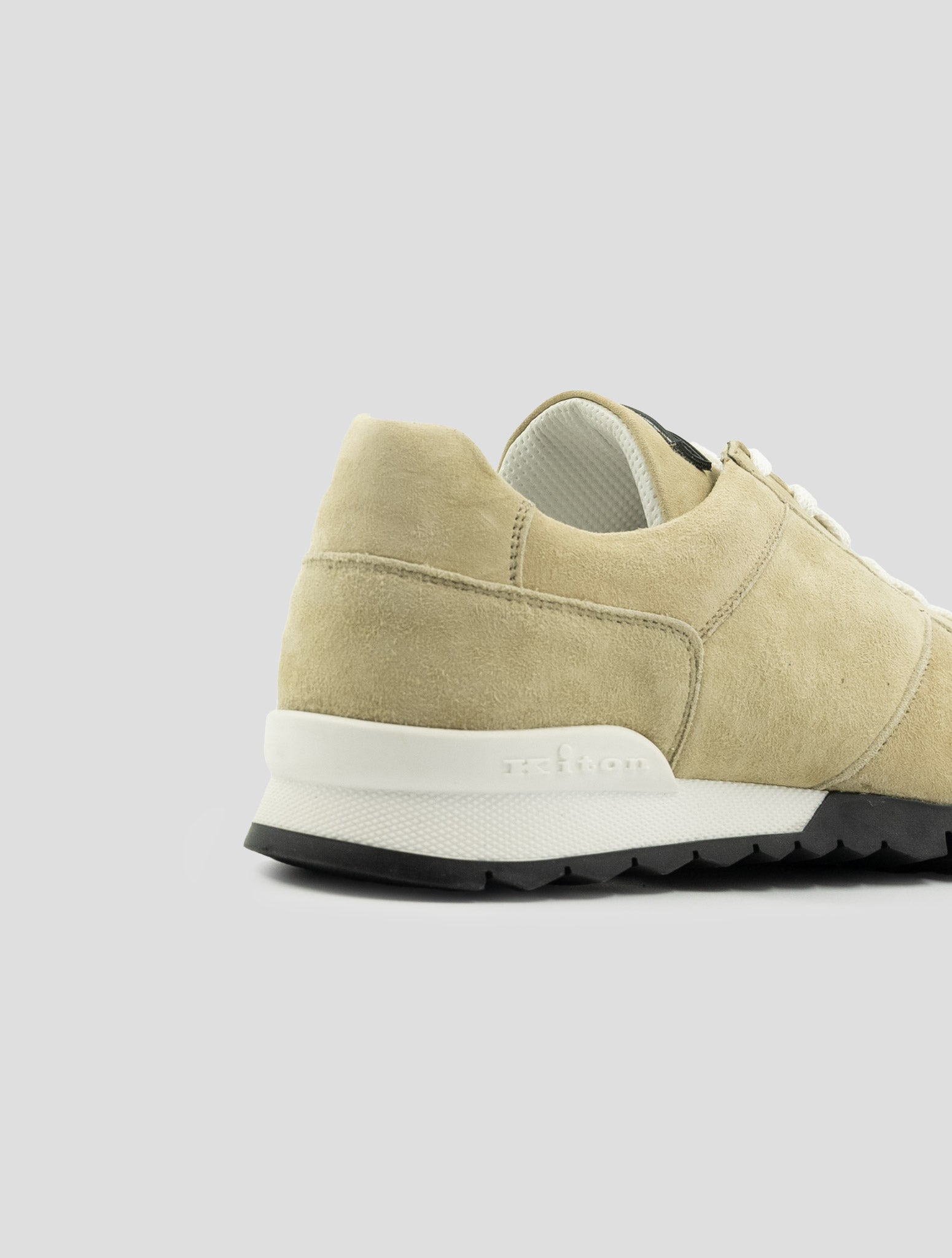 Kiton Beige Leather Sneakers
