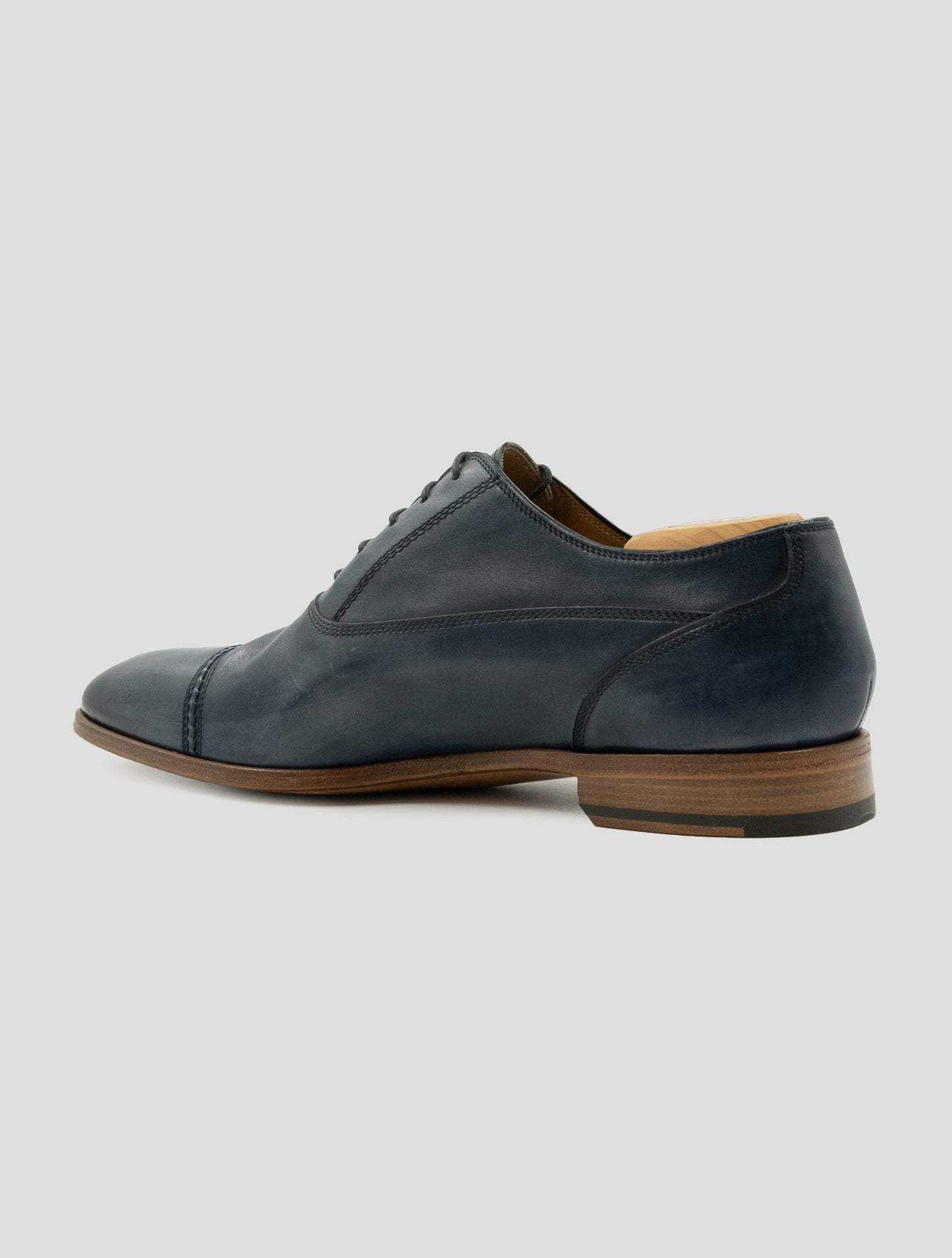 Kiton Blue Leather Dress Shoes