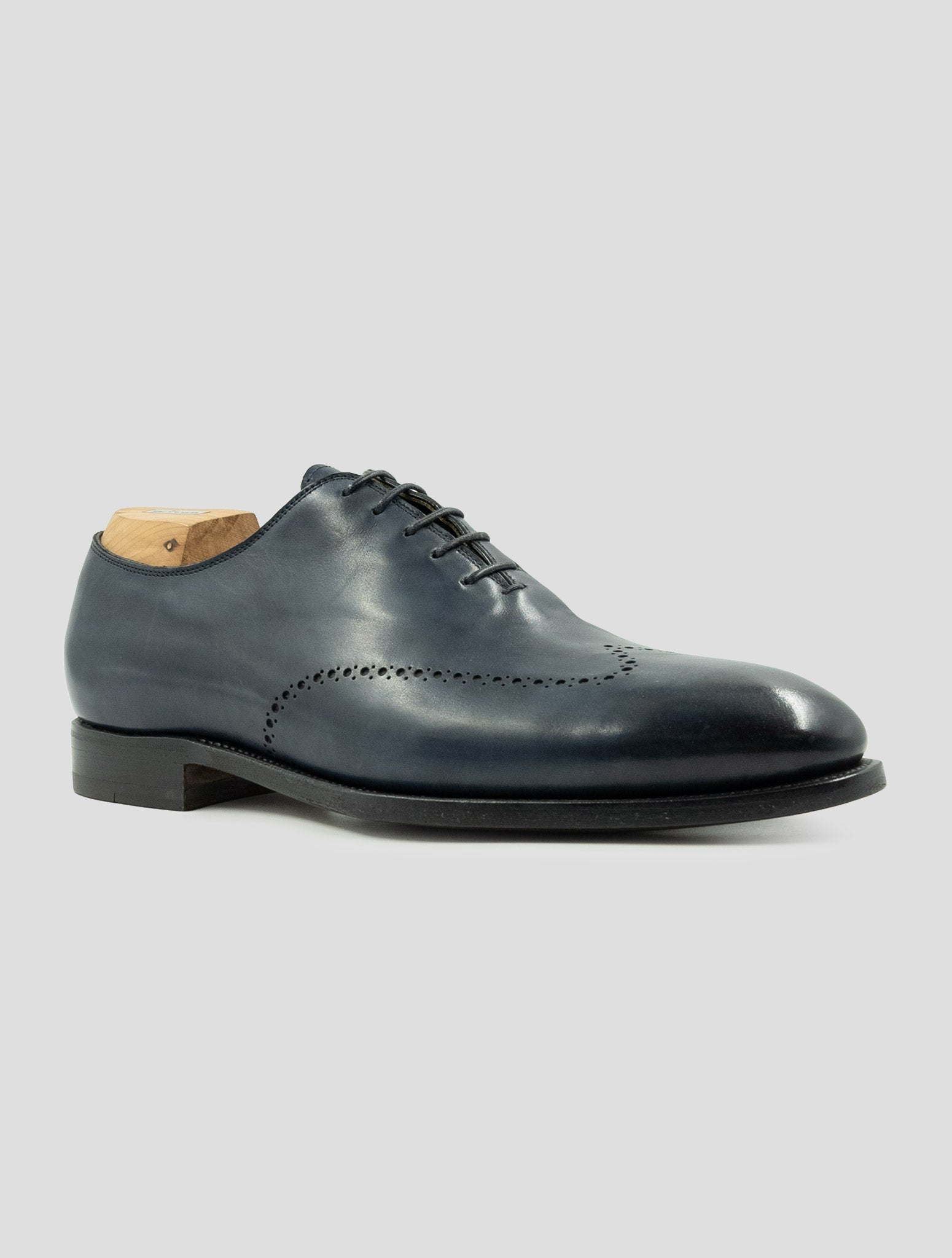 Kiton Blue Leather Dress Shoes