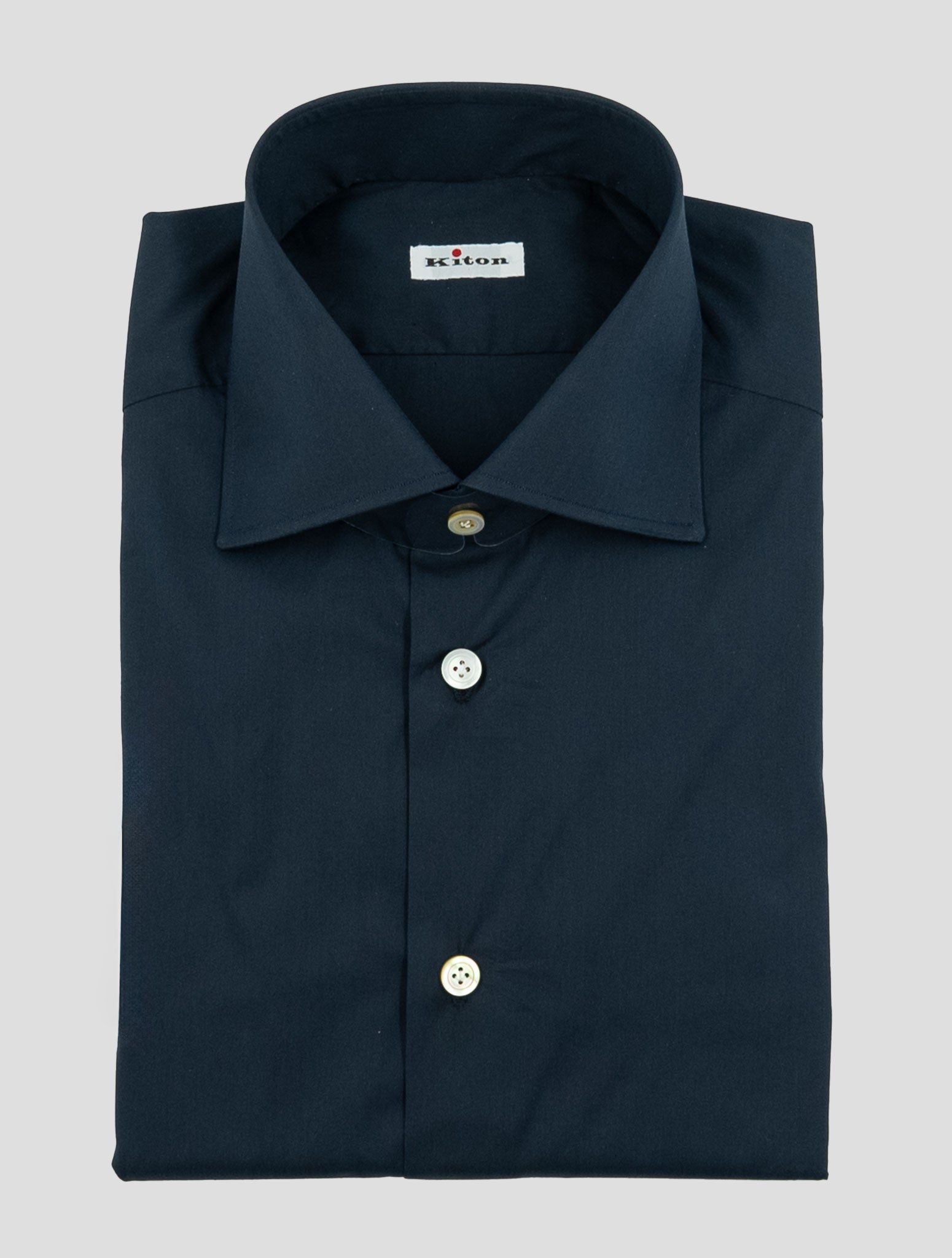 Kiton Blue Cotton Pa Ea Shirt