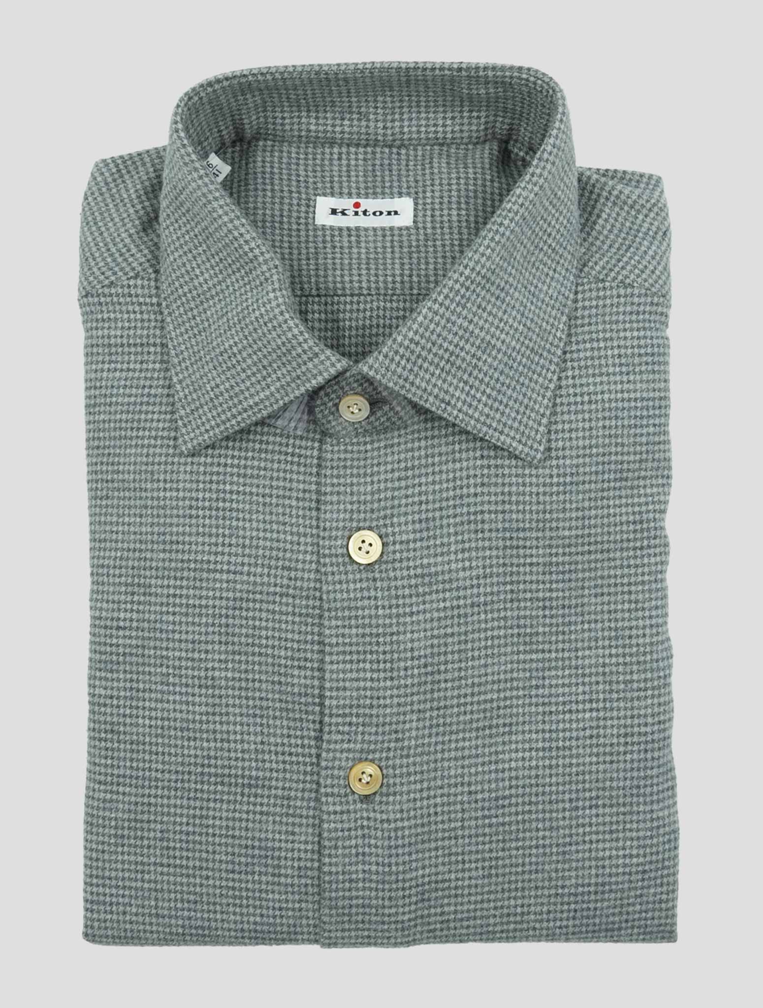 Kiton Gray Cotton Shirt