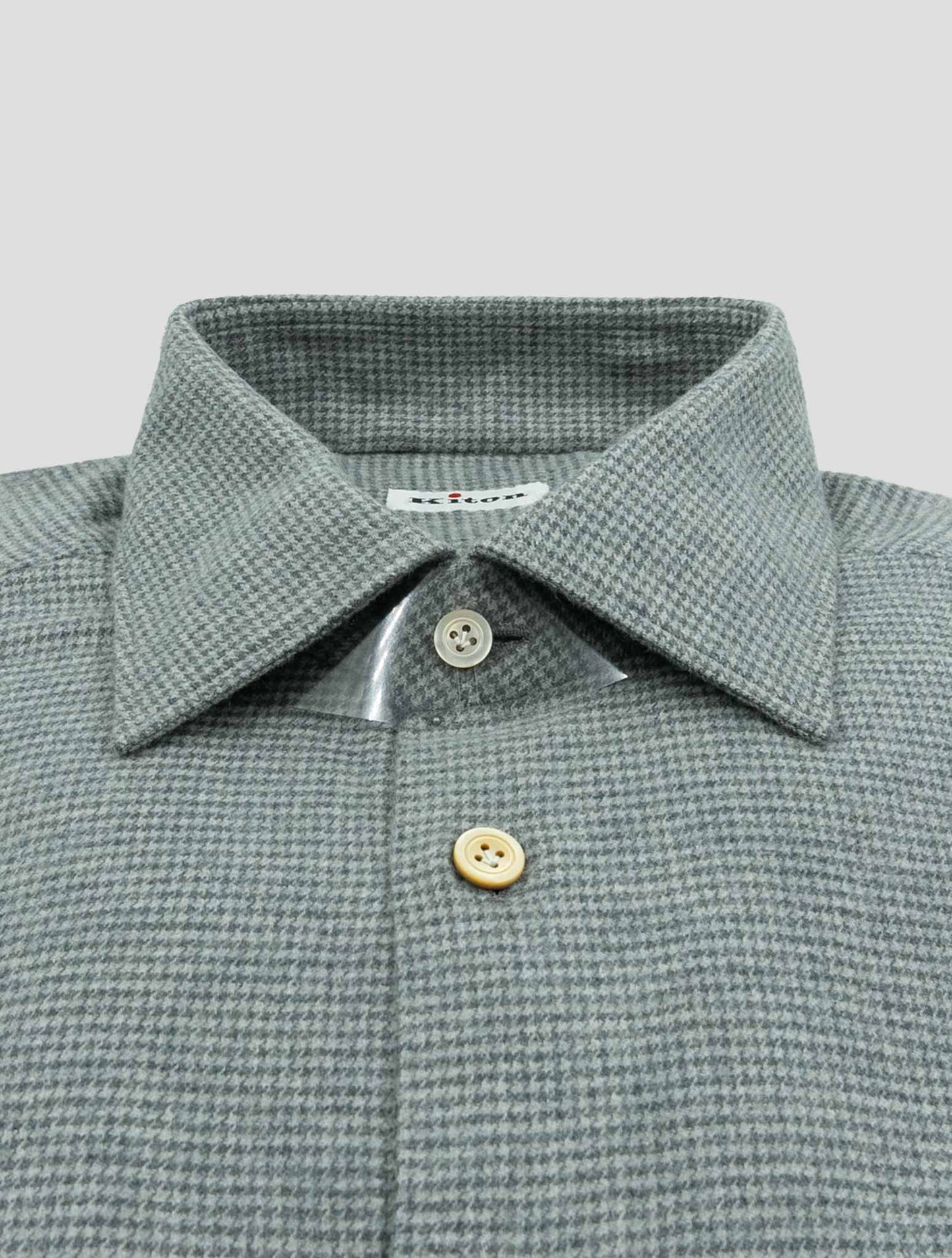 Kiton Gray Cotton Shirt