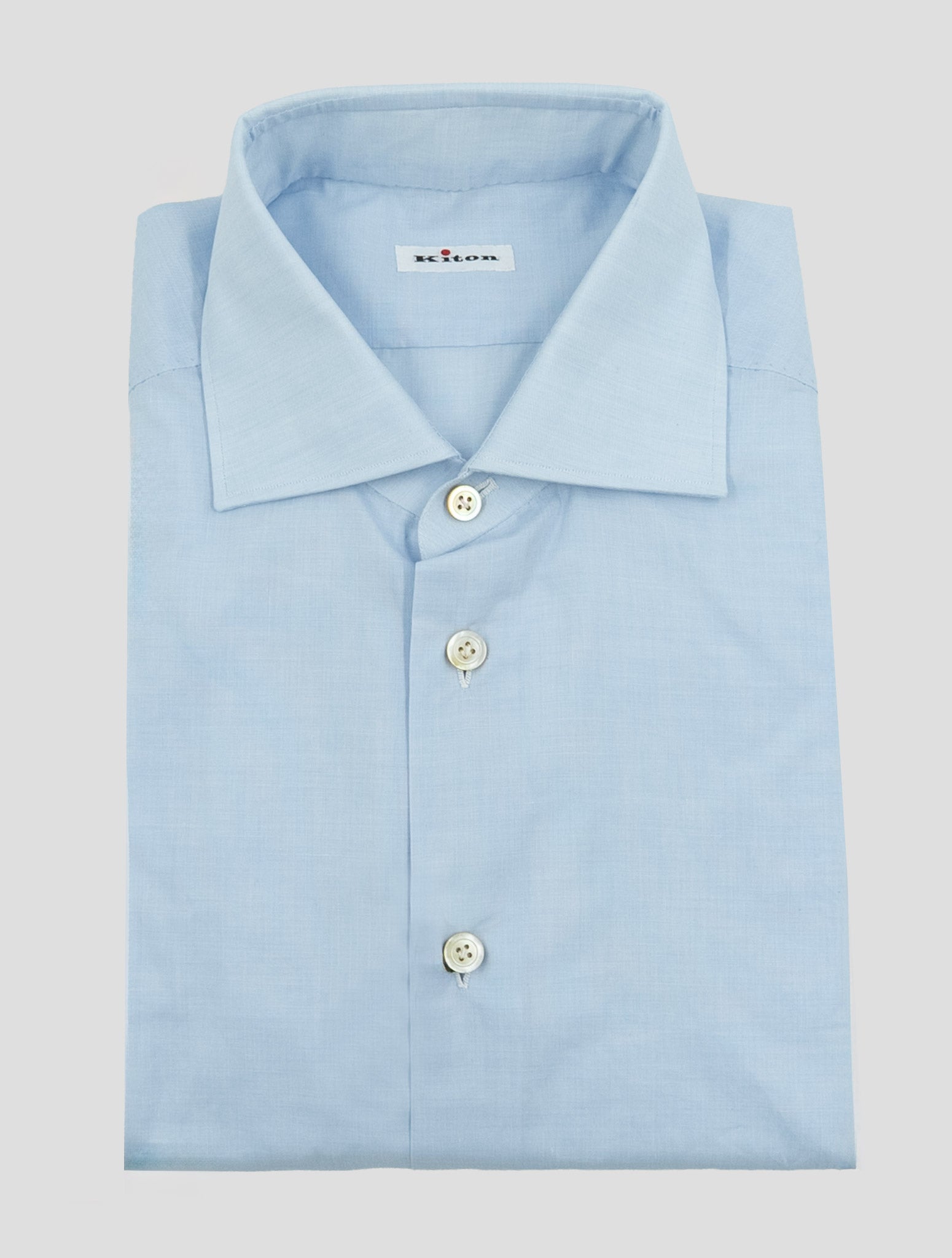 Kiton Light Blue Cotton Shirt