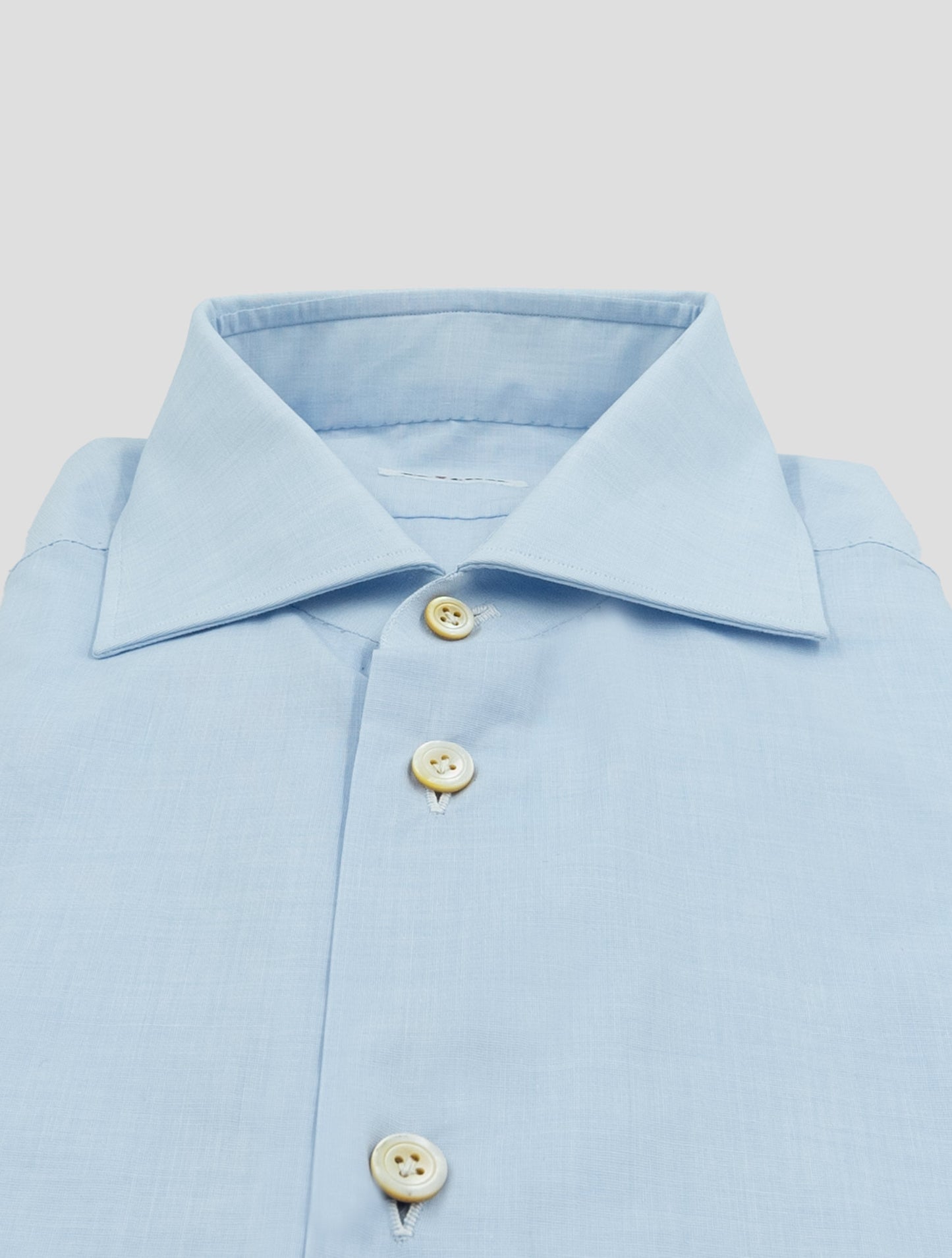 Kiton Light Blue Cotton Shirt