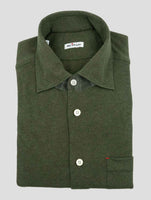 Kiton Green Cotton Cashmere Shirt