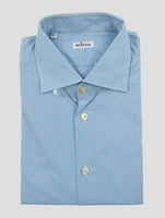 Kiton Light Blue White Cotton Shirt