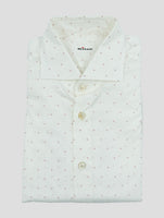 Kiton White Red Cotton Shirt