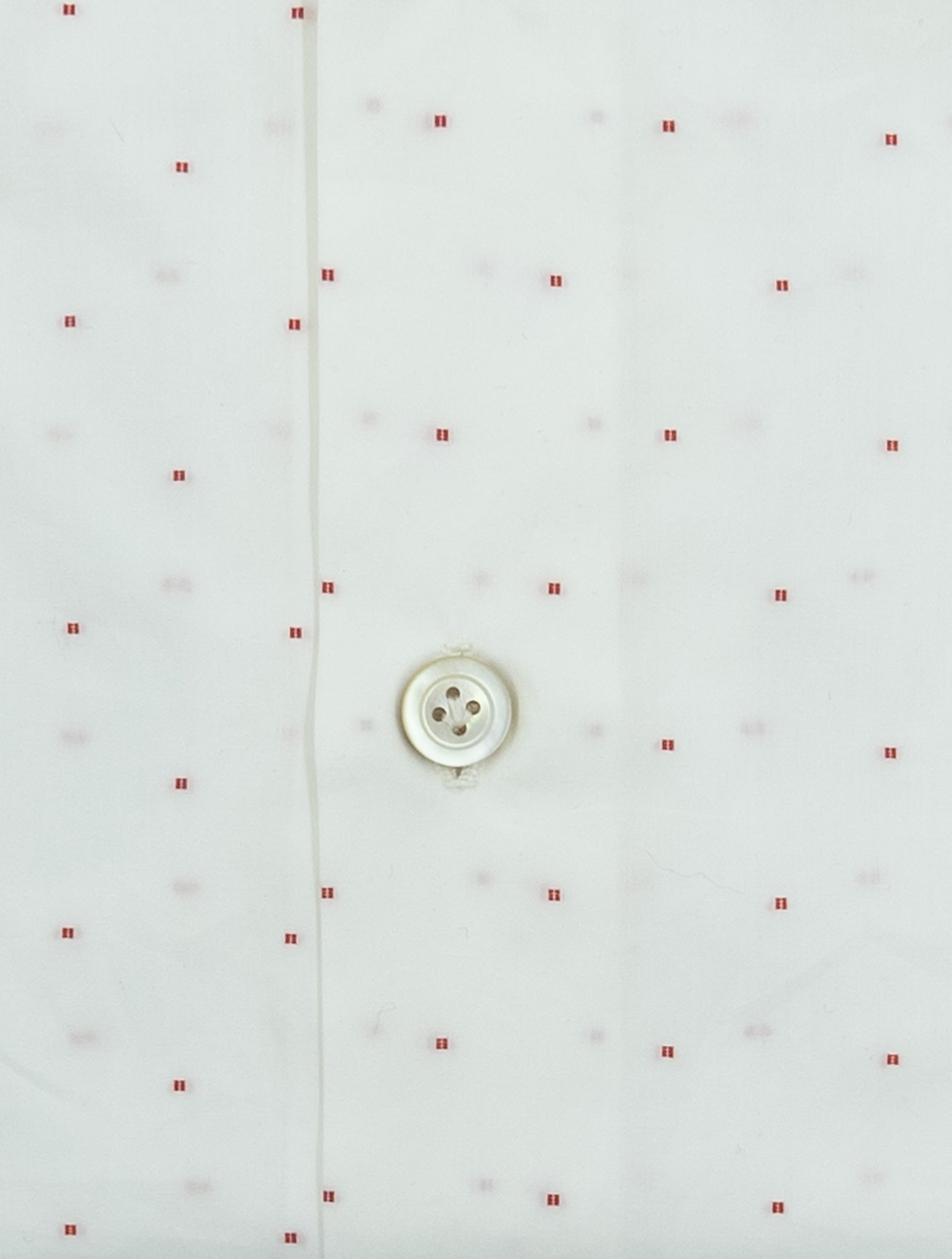 Kiton White Red Cotton Shirt
