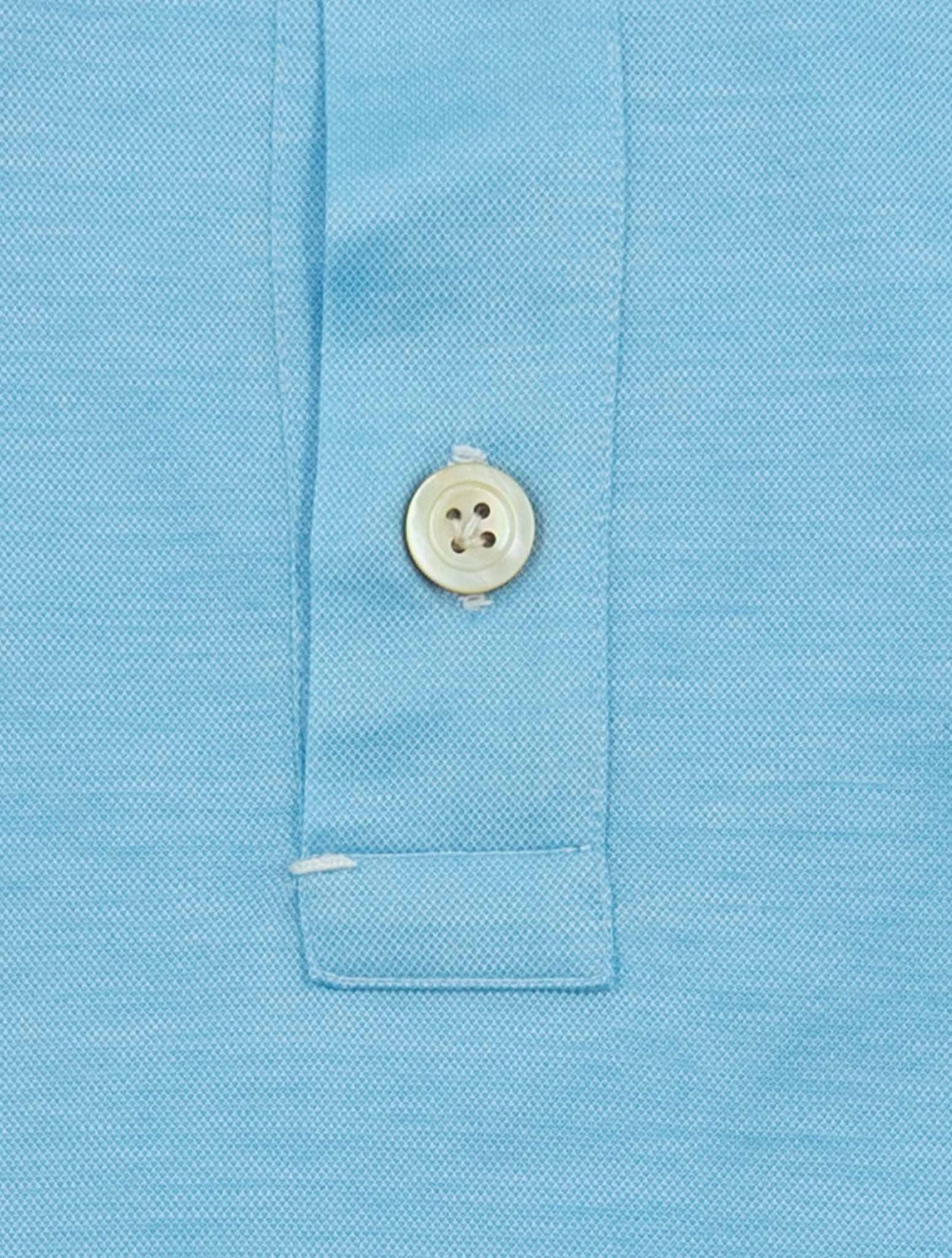 Kiton Light Blue Cotton Polo Shirt