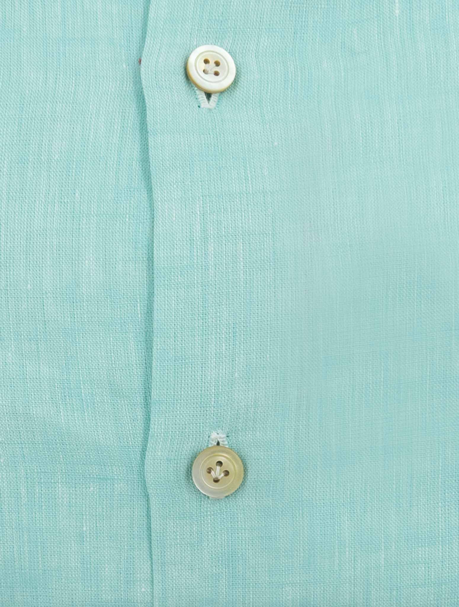 Kiton Light Green Cotton Shirt
