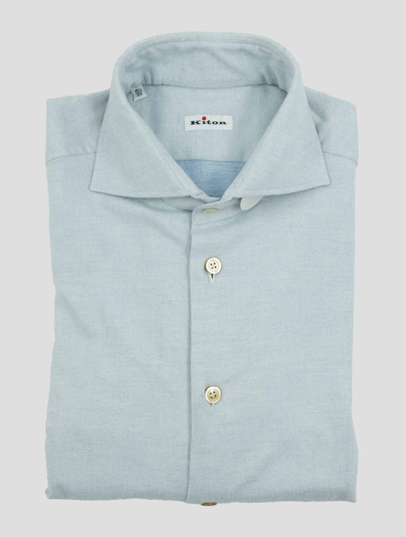 Kiton Light Blue Cotton Shirt