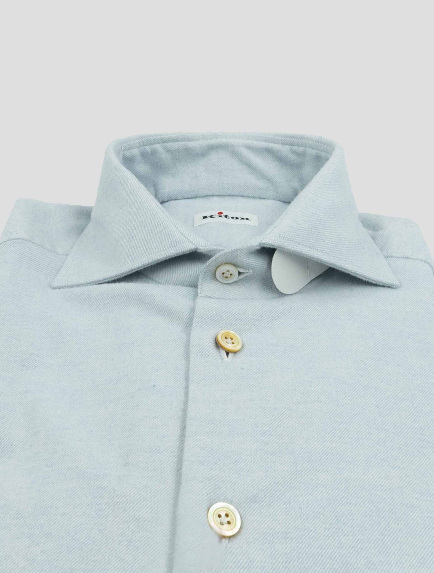 Kiton Light Blue Cotton Shirt