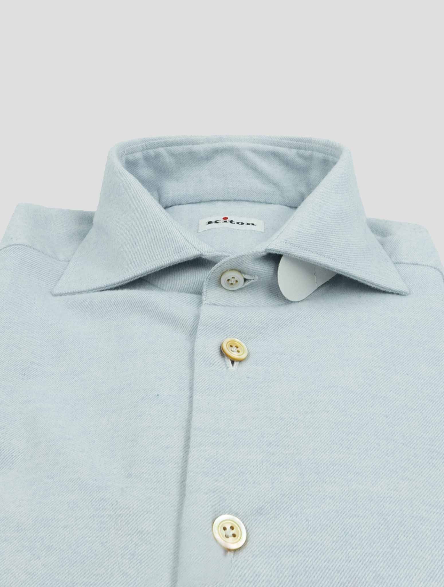Kiton Light Blue Cotton Shirt