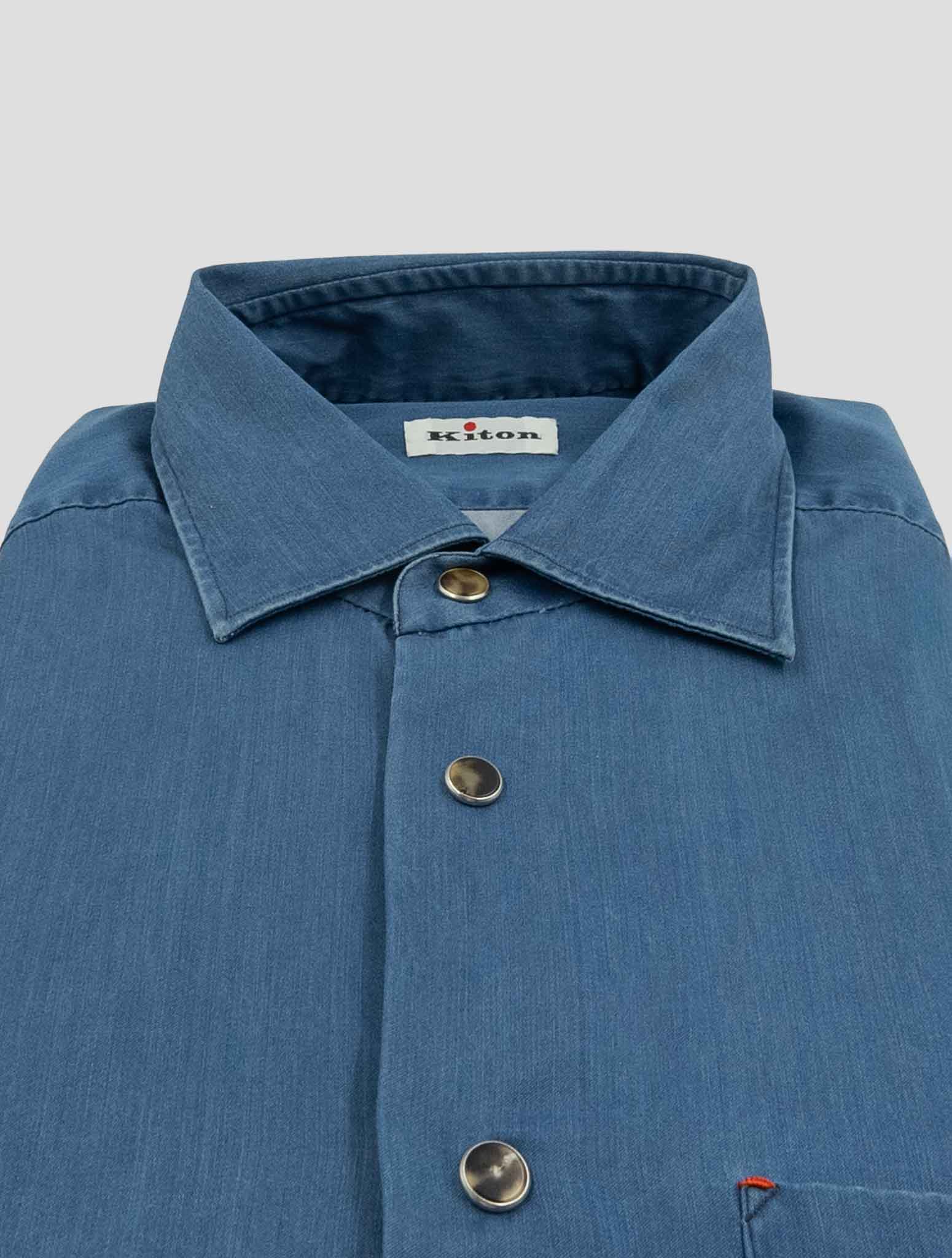 Kiton Denim Cotton Shirt