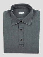 Kiton Gray Cotton Polo Shirt