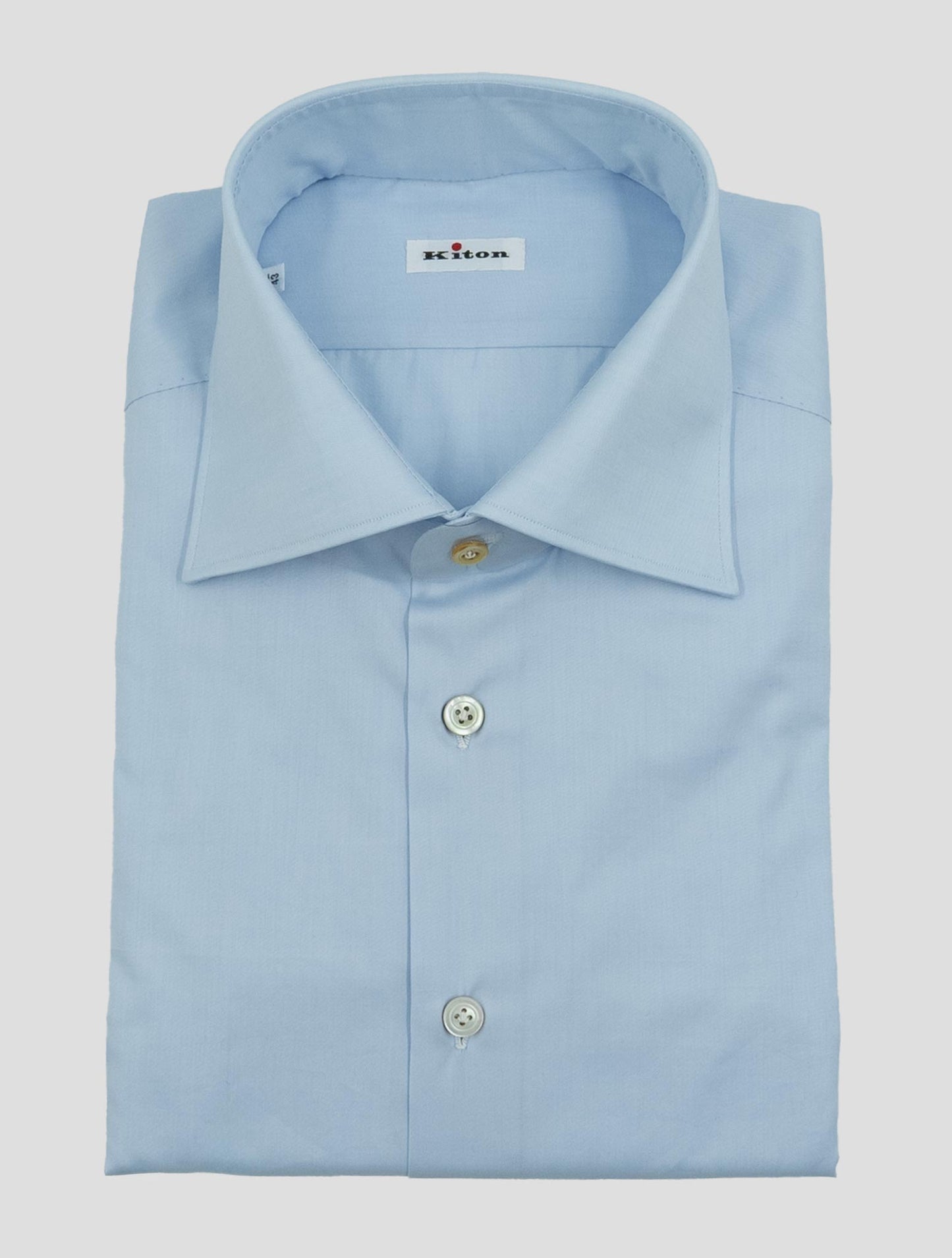 Kiton Light Blue Cotton  Shirt