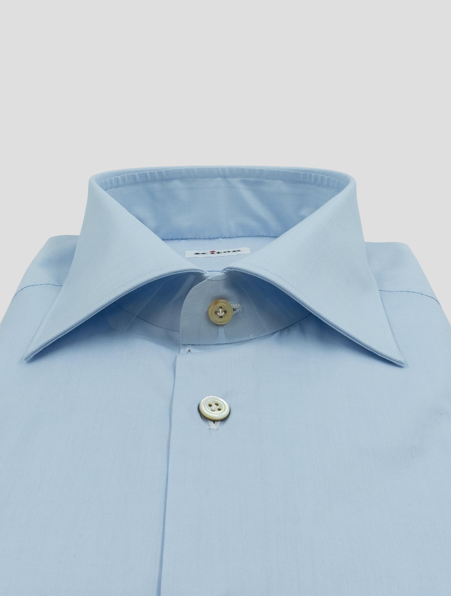 Kiton Light Blue Cotton  Shirt
