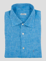 Kiton Light Blue Linen Nerano Shirt