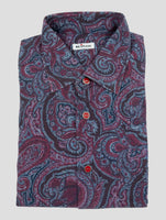 Kiton Burgundy Cotton Ciro Shirt