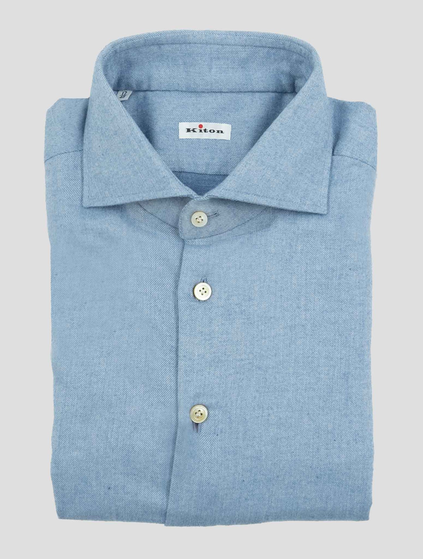 Kiton Light Blue Cotton Shirt