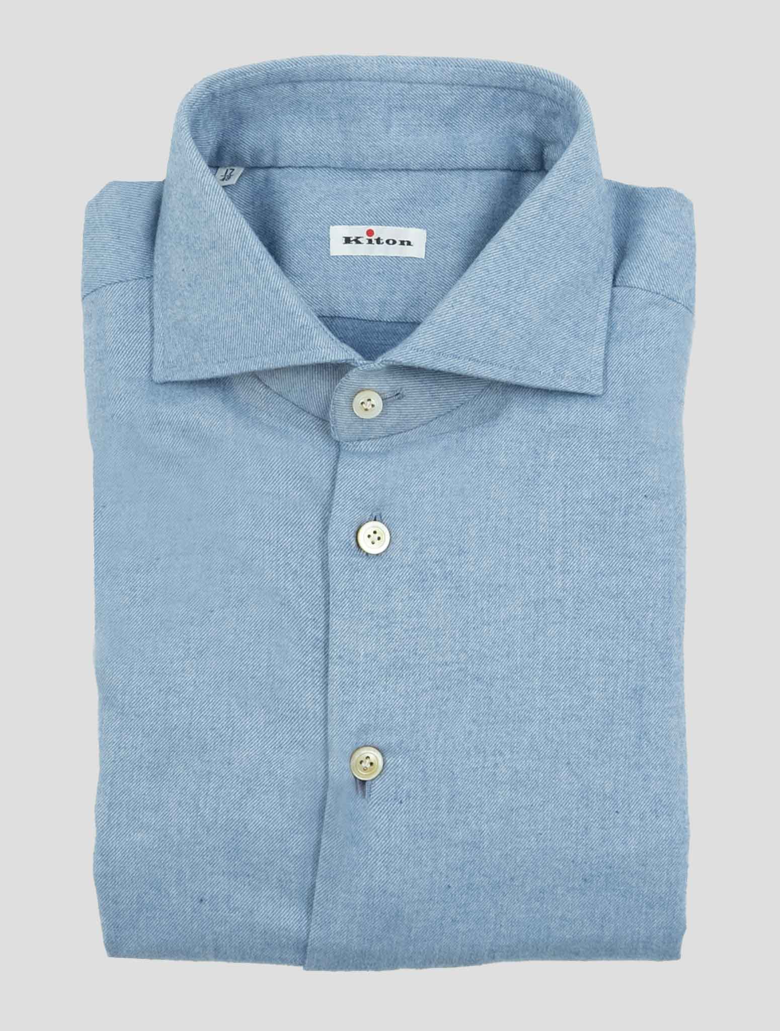 Kiton Light Blue Cotton Shirt