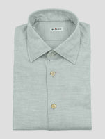 Kiton Gray Cotton Lyocell Shirt