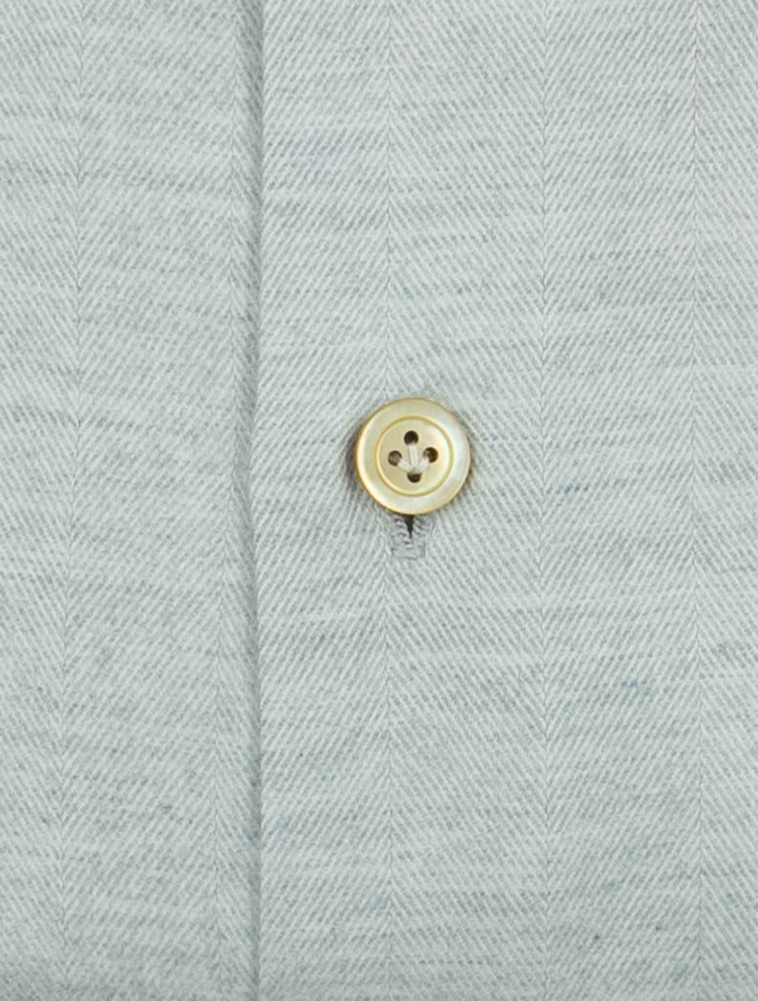 Kiton Gray Cotton Lyocell Shirt