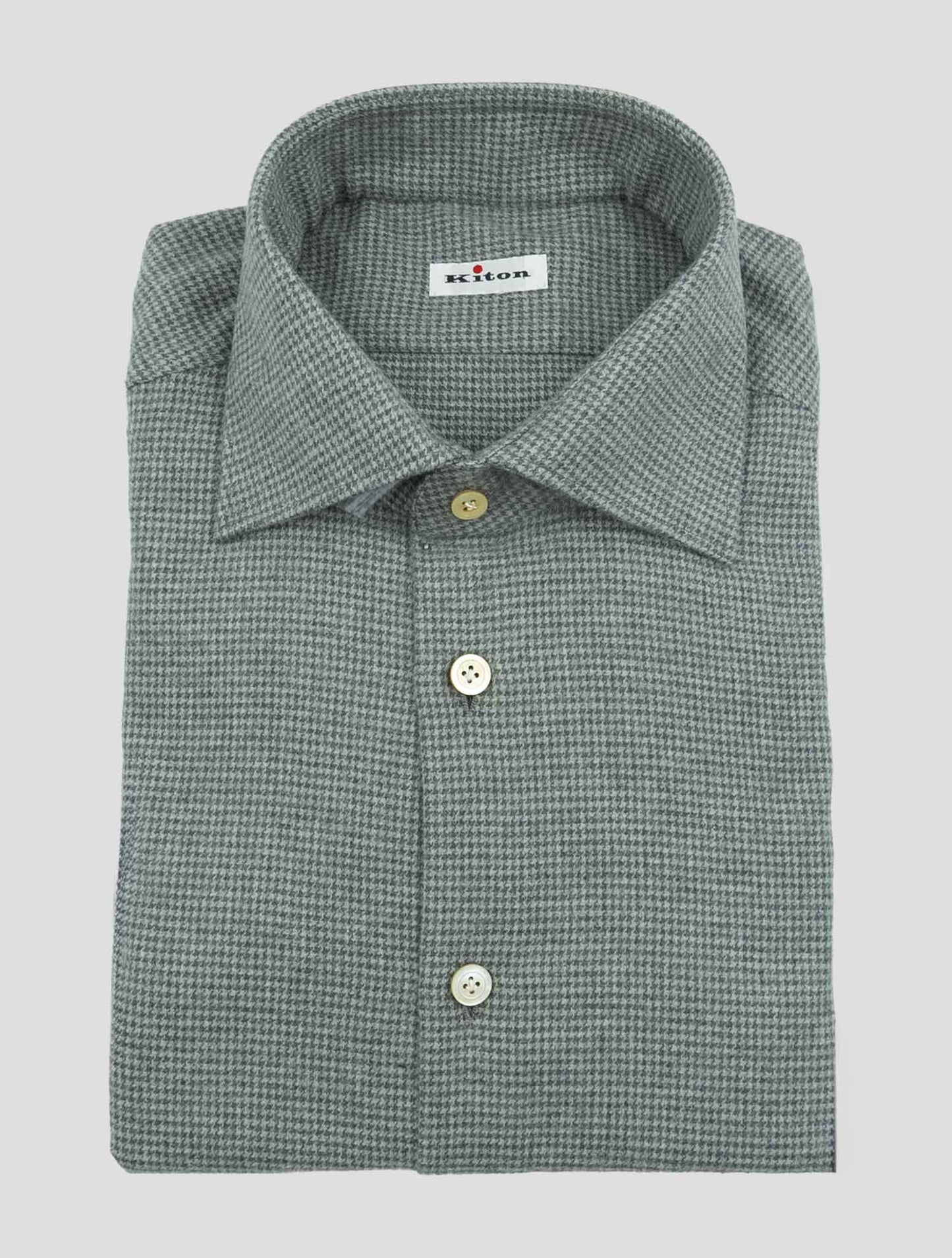 Kiton Gray Cotton Shirt