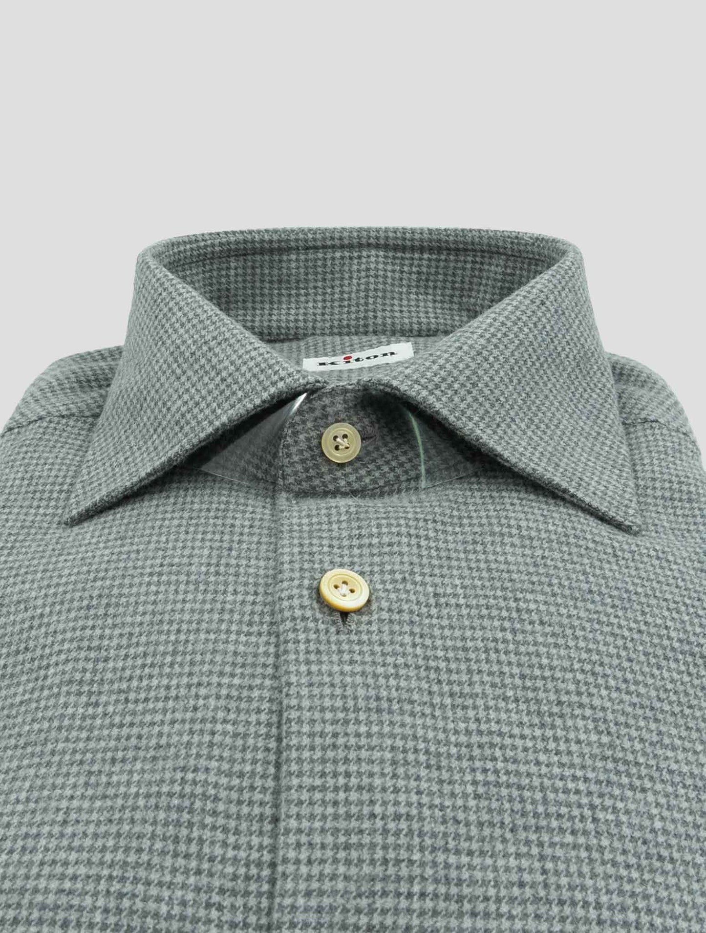 Kiton Gray Cotton Shirt