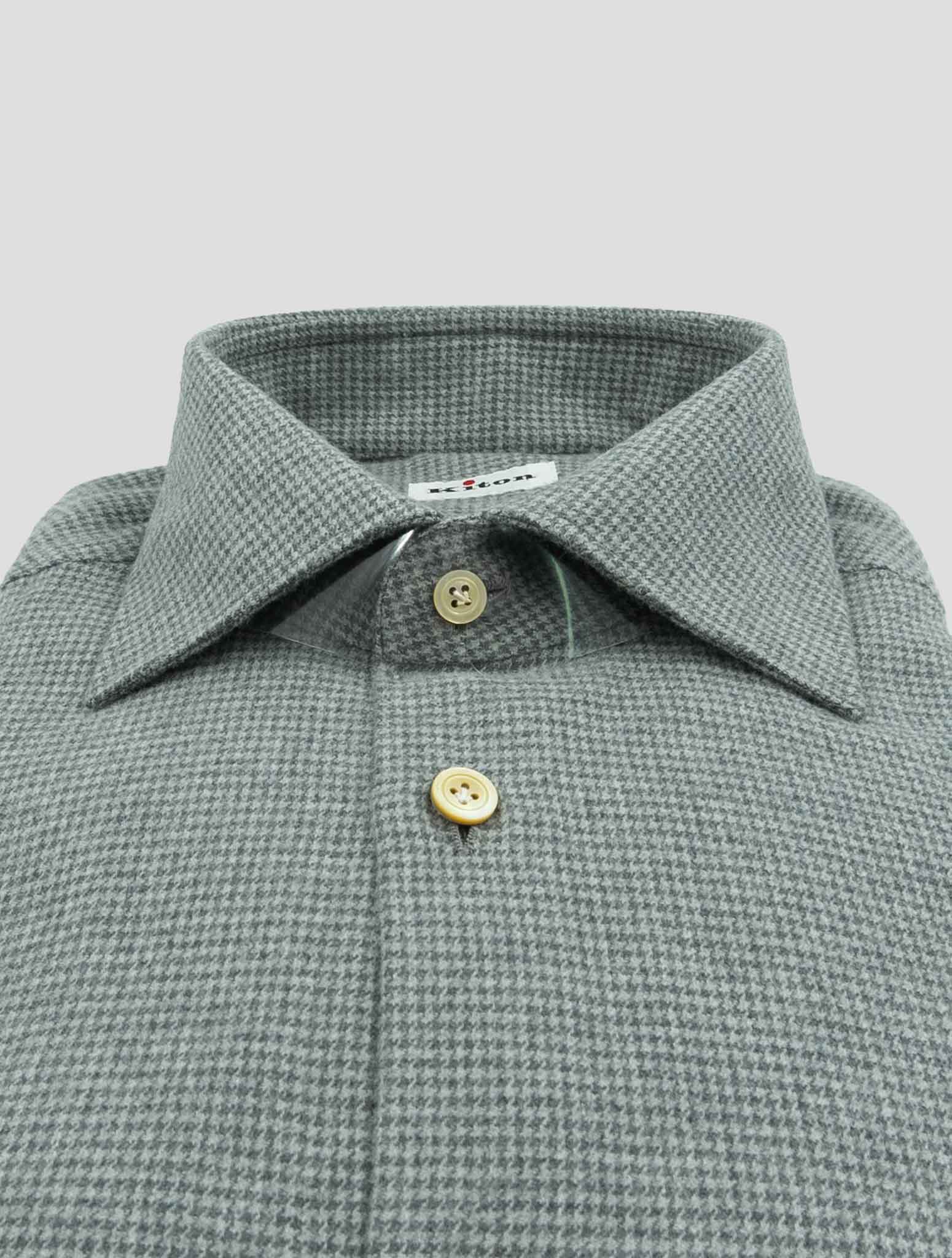 Kiton Gray Cotton Shirt