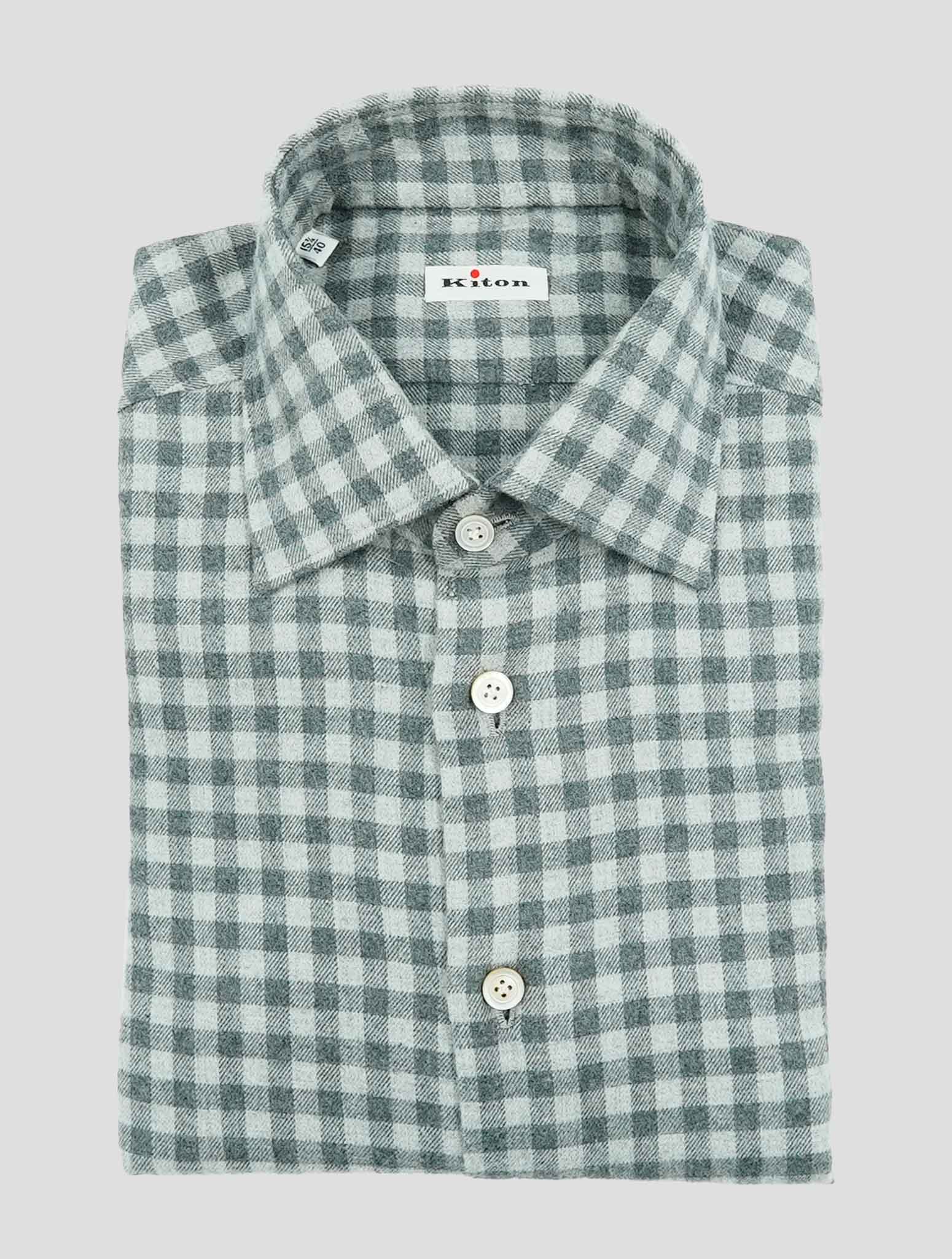 Kiton Gray Cotton Shirt