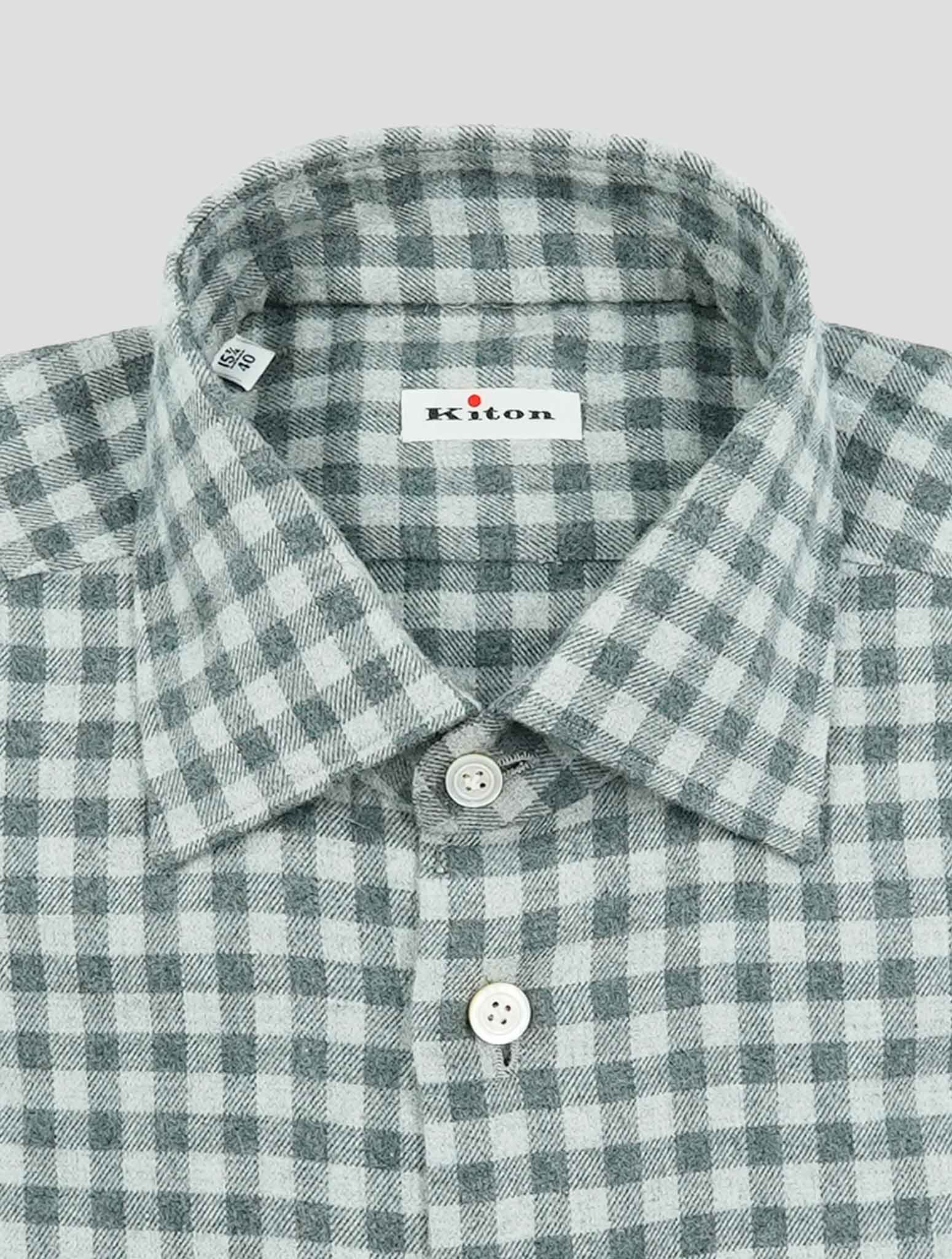 Kiton Gray Cotton Shirt