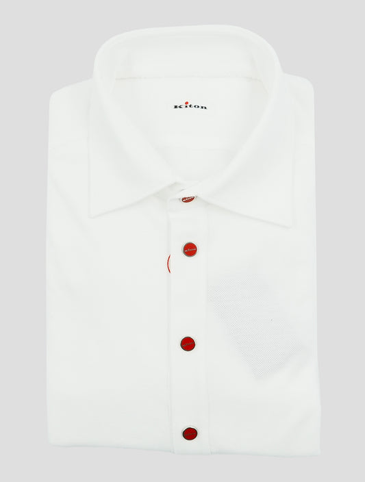 Kiton White Cotton Miami Polo Shirt