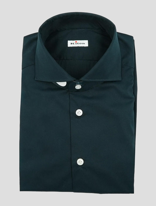 Kiton Dark Blue Cotton Shirt