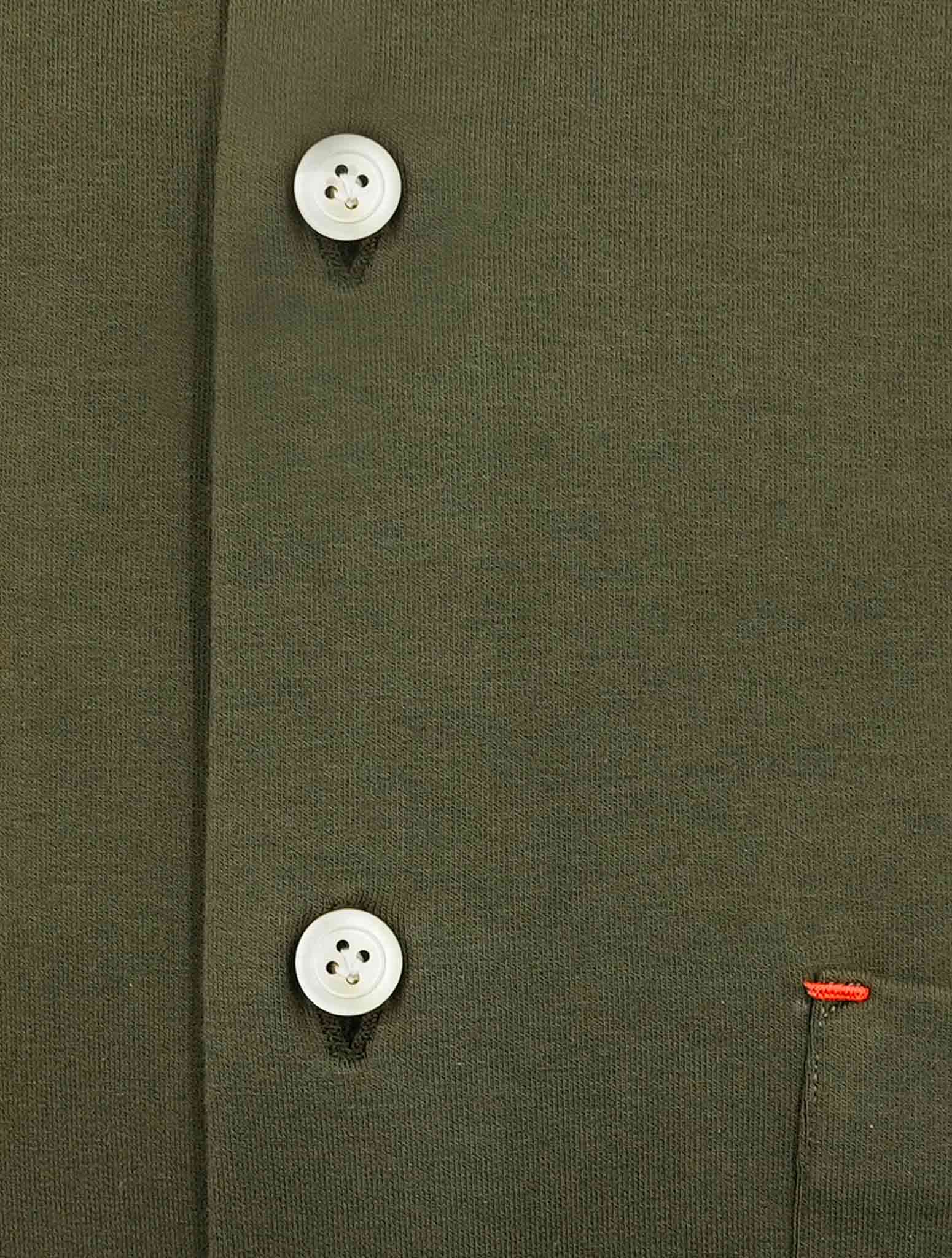 Kiton Green Cotton Shirt