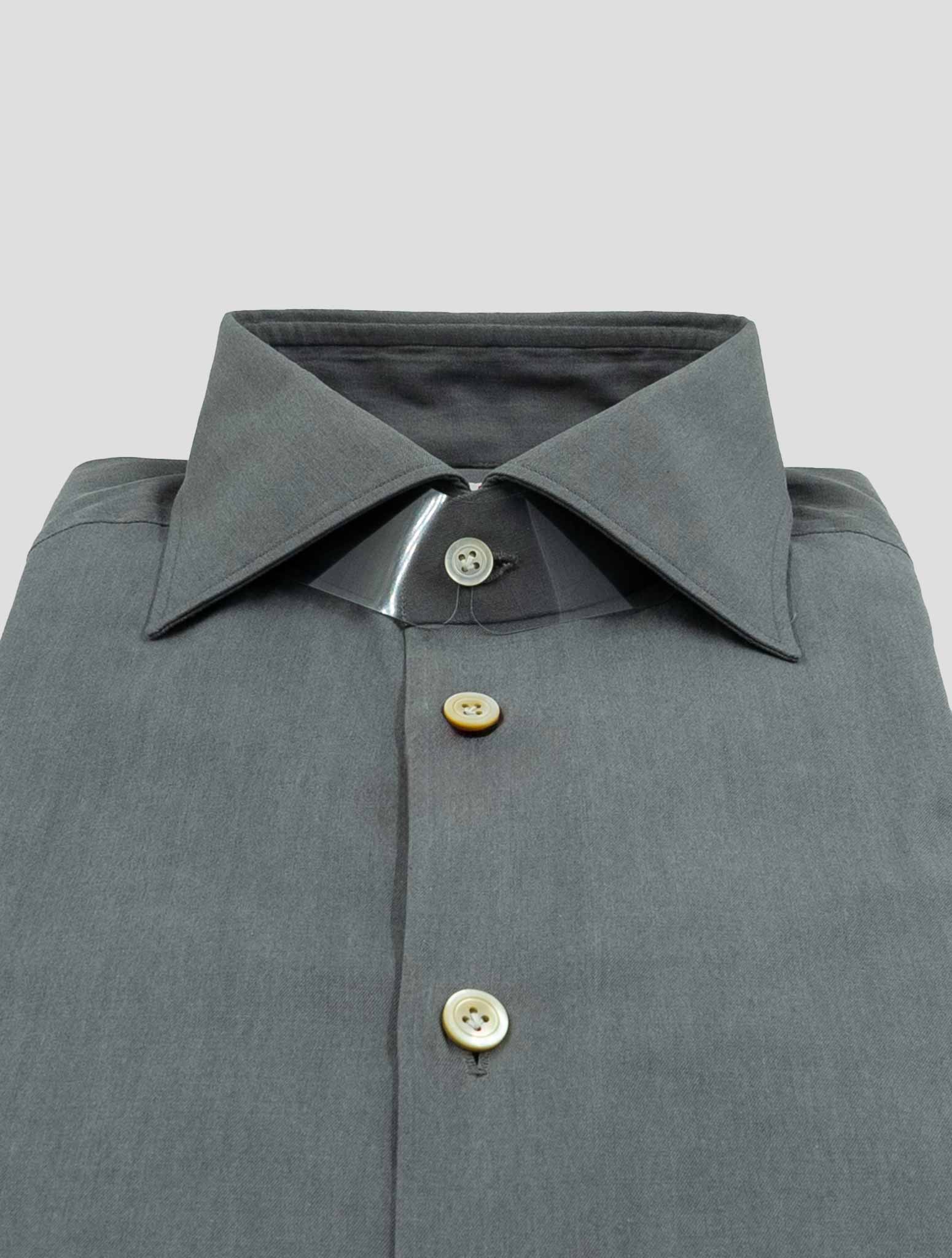 Kiton Gray Cotton Shirt