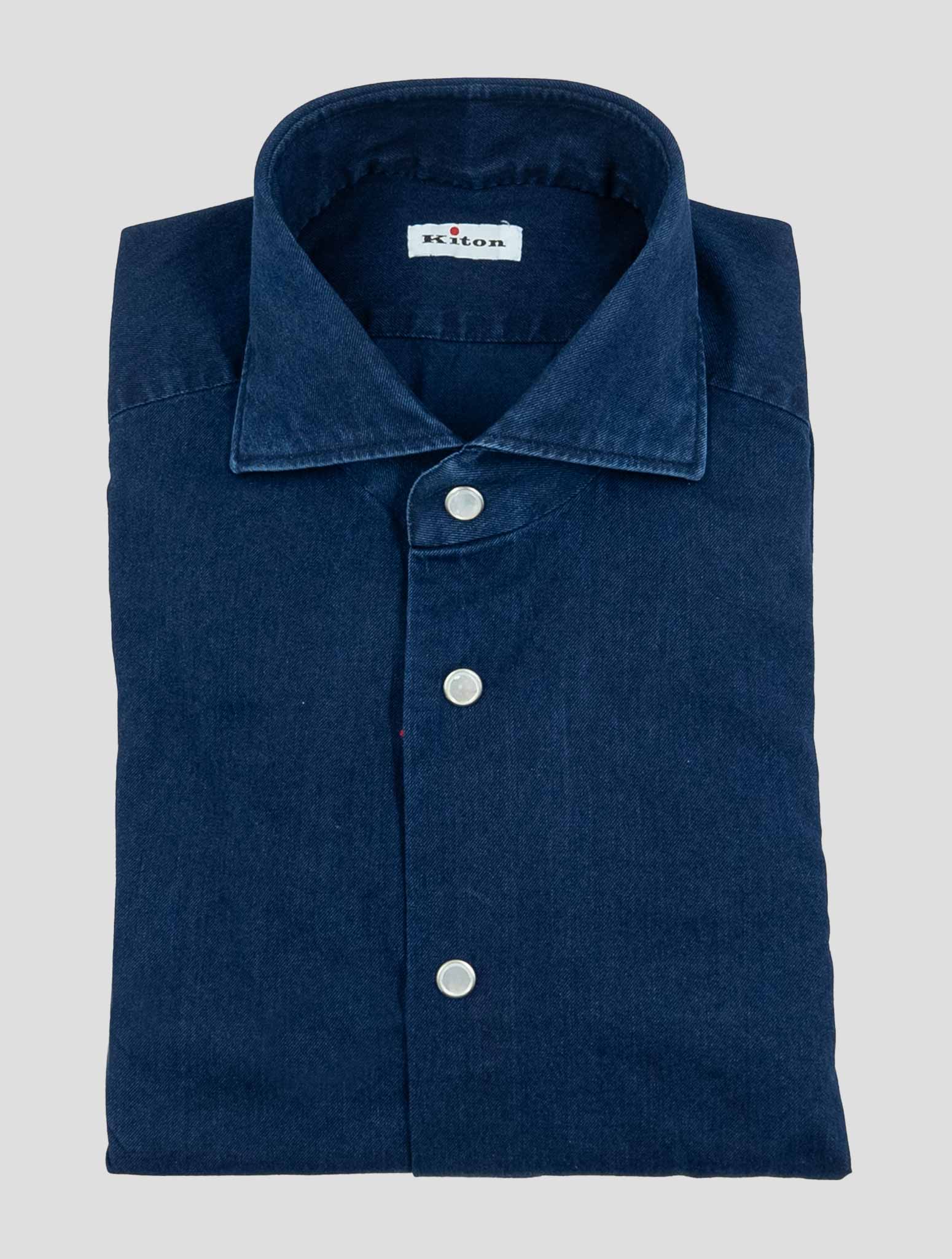 Kiton Denim Cotton Shirt
